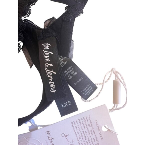 For The Love & Lemons x Victoria Secret Black Sheer Lace Embroidered Daisy Lash - Picture 9 of 9